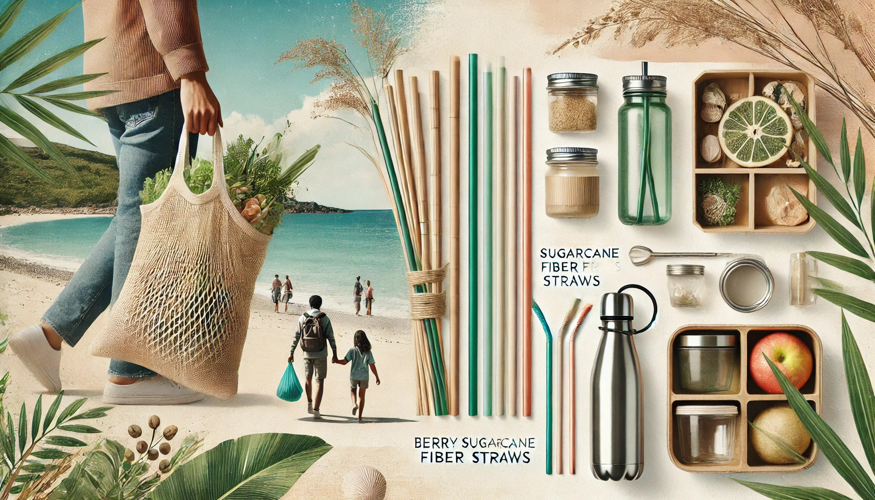 Adopter une vie sans plastique : conseils pratiques et produits alternatifs, incluant les pailles en fibre végétale