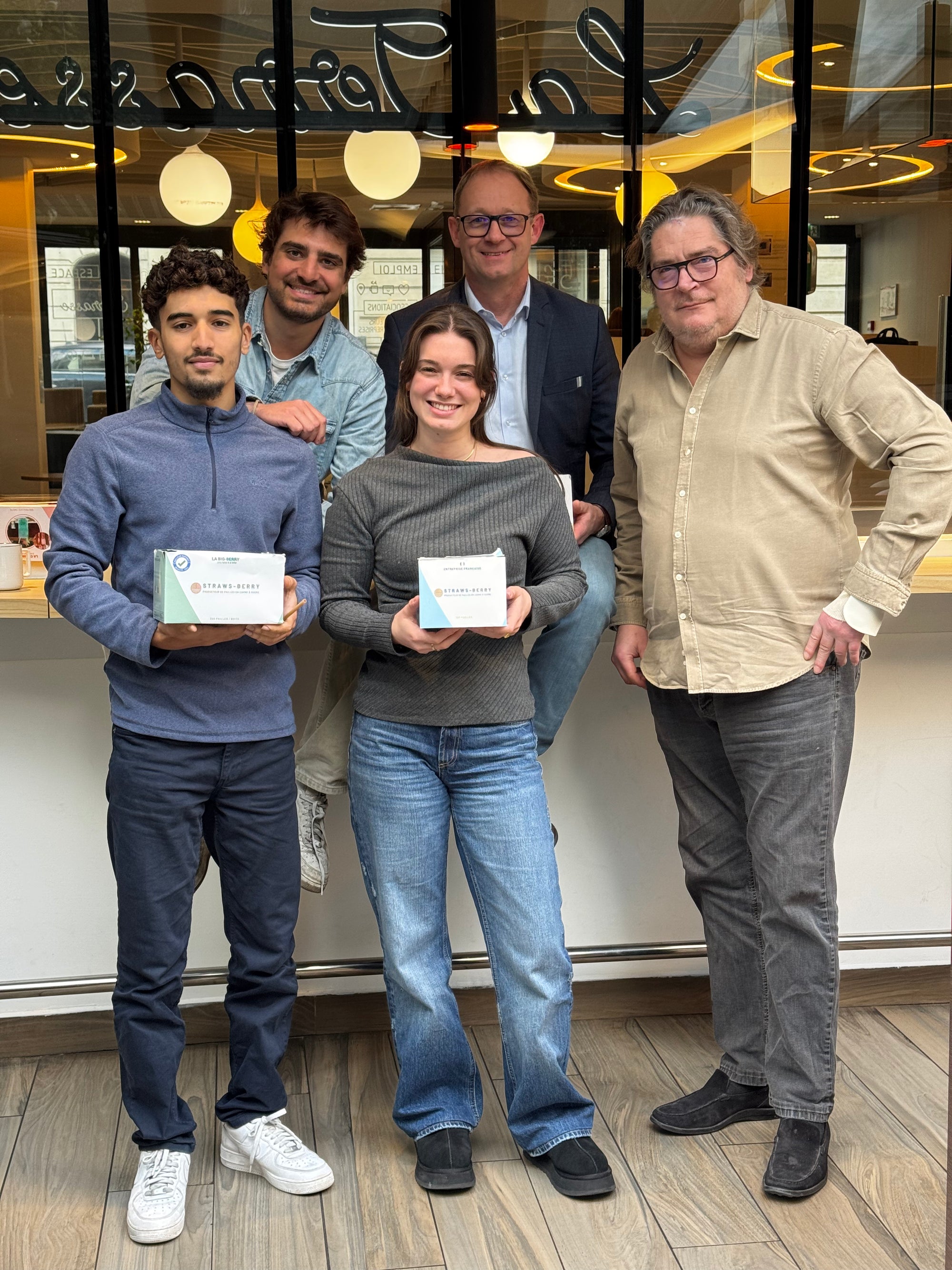 Marwan, Mickael, Yauric et Carl, l'équipe straws-berry